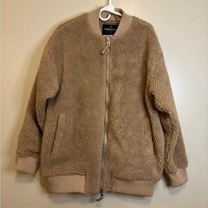 Fabletics Oversized Tan Sherpa Jacket